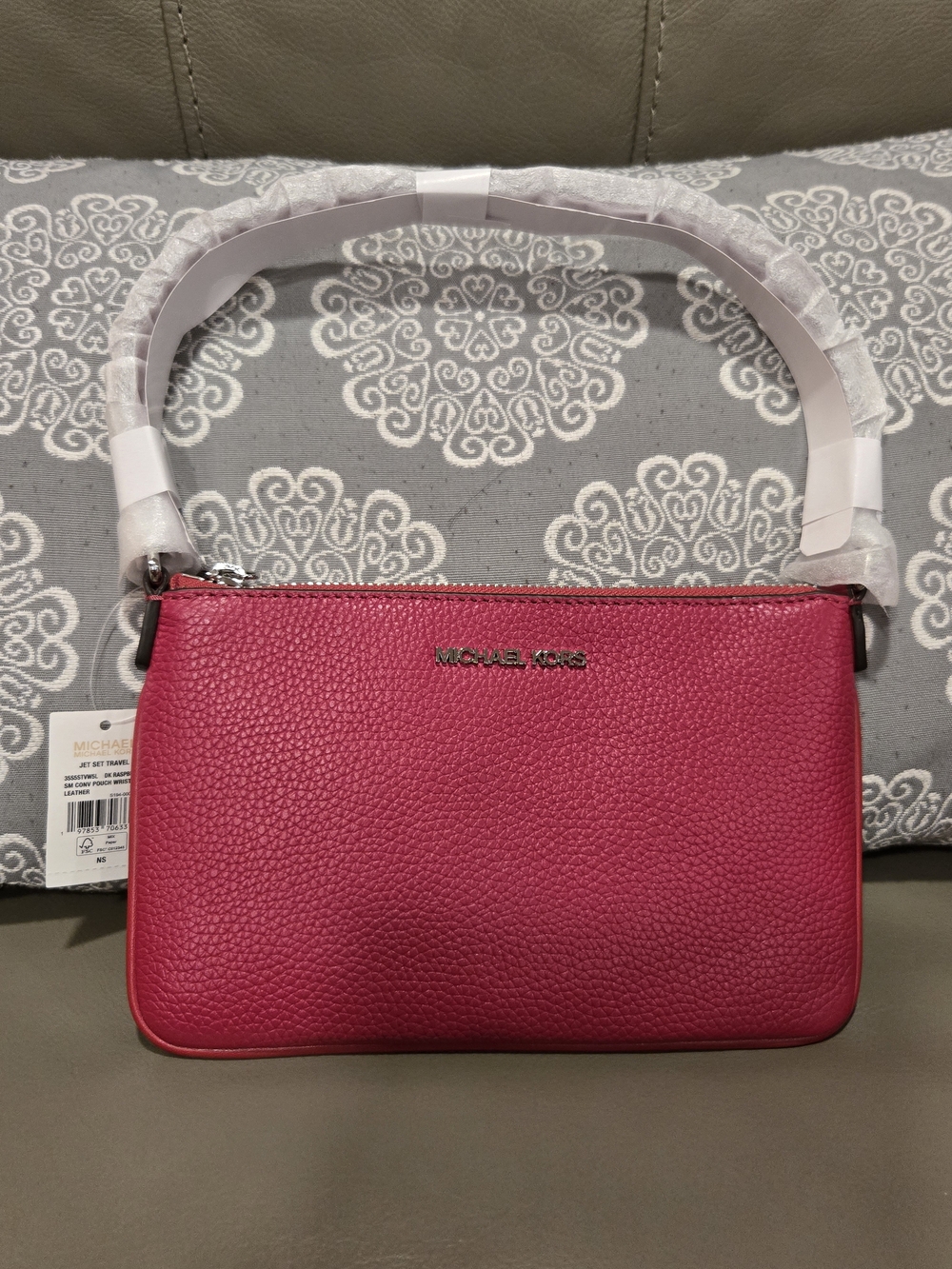 Michael Kors Pink Pebbled Leather Shoulder Bag - Picture 3 of 6